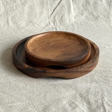 WOOD IN ROUND PLATE (2size)