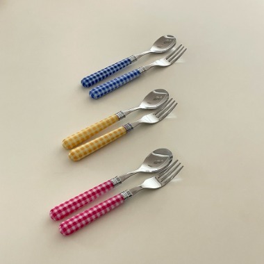 Check Spoon, Fork (3color)